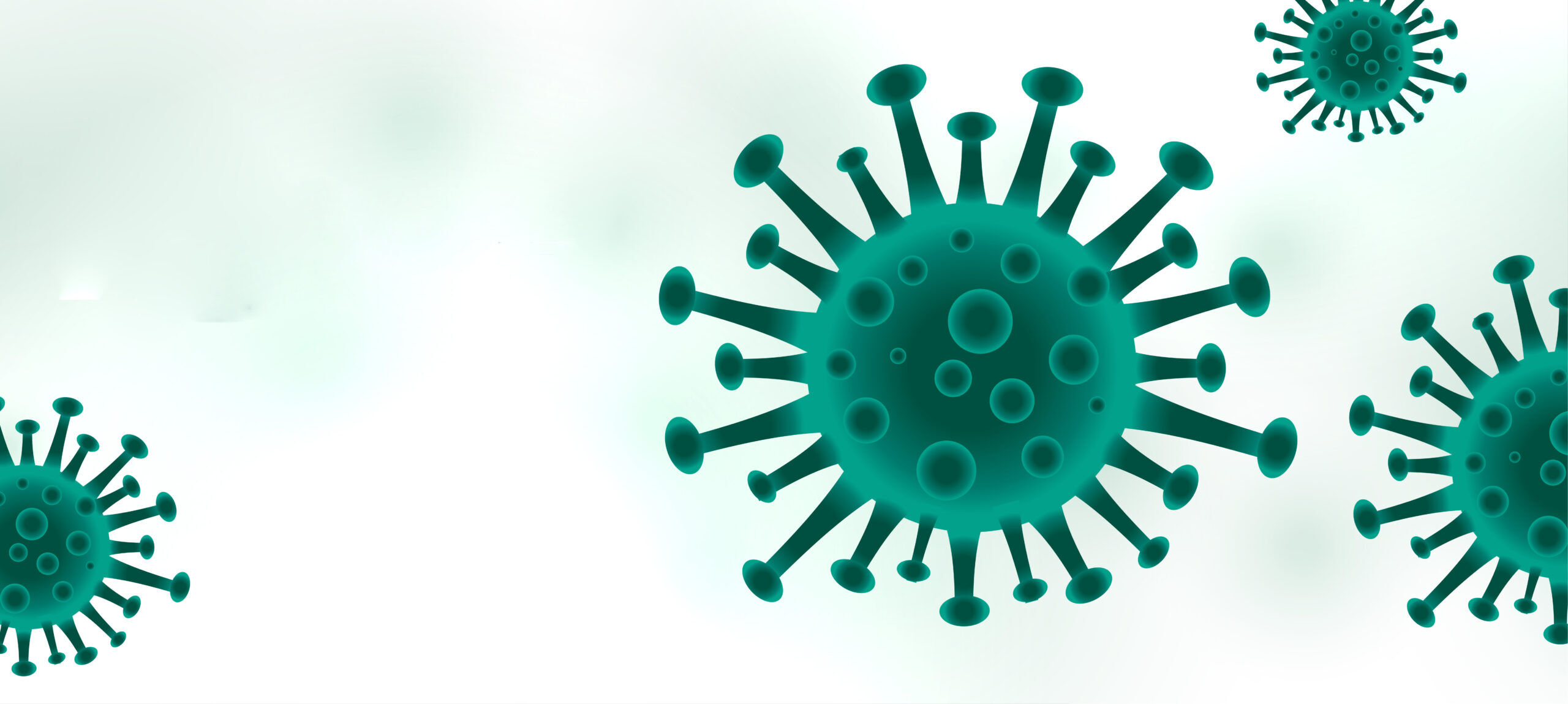 coronavirus disease outbreak background with virus cell