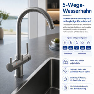 flowAQUA multi - 5-Wege-Wasserhahn